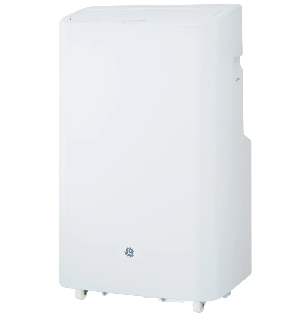 GE APCD08JALW portable AC viewed at an angle